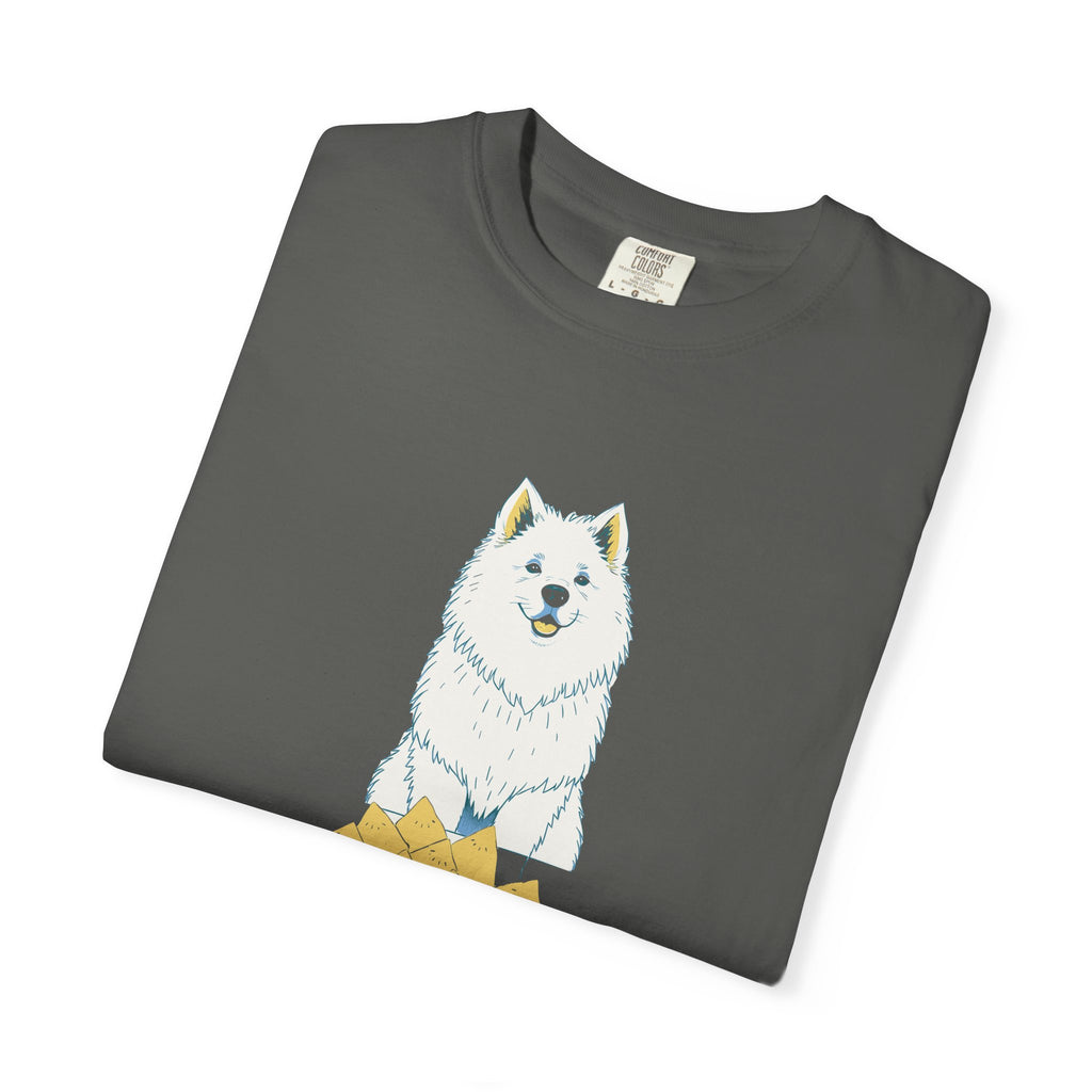 Funny The Samoyed Smells Samosas from Three Rooms Away Shirt
