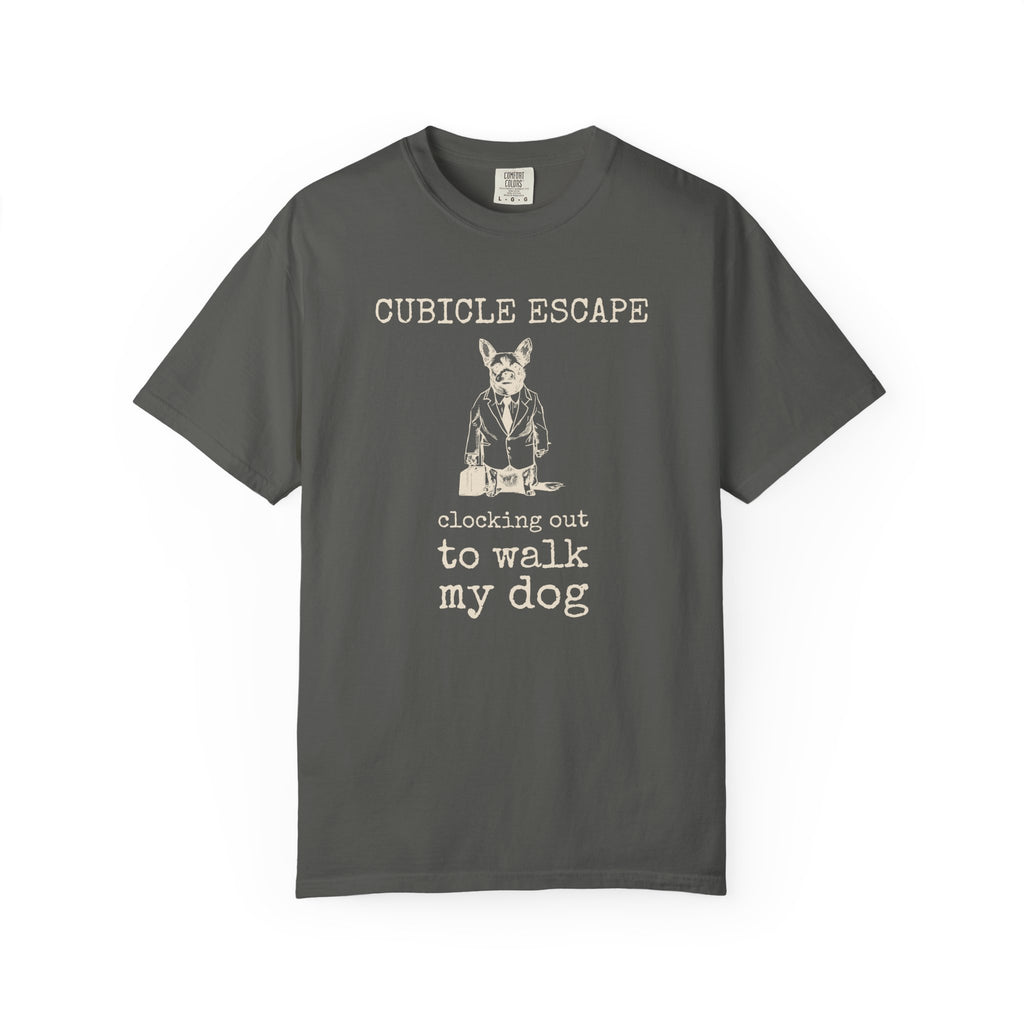 Dog Lover Work Shirt - Cubicle Escape Clocking Out to Walk My Dog