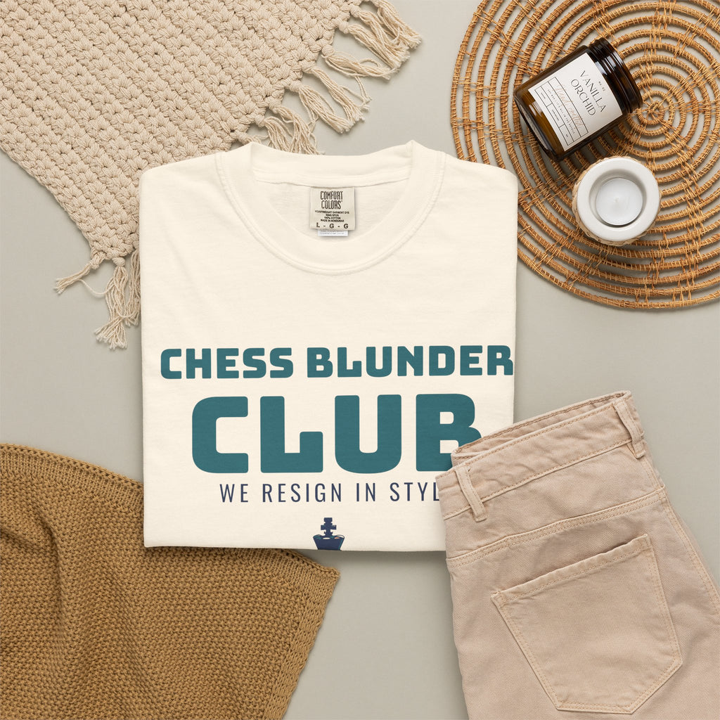 Funny Chess Player Shirt - Chess Blunder Club We Resign in Style