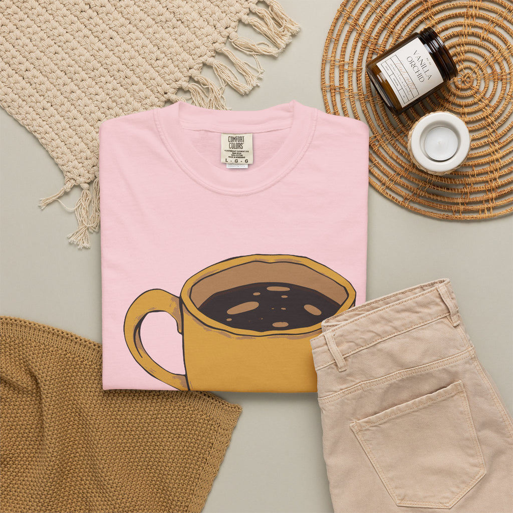 Coffee Lover Shirt - Strong Coffee Quiet Mornings Tee