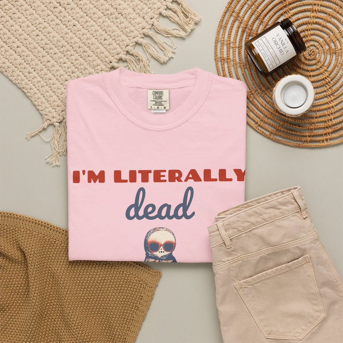 Skeleton Halloween Shirt - I'm Literally Dead Tee