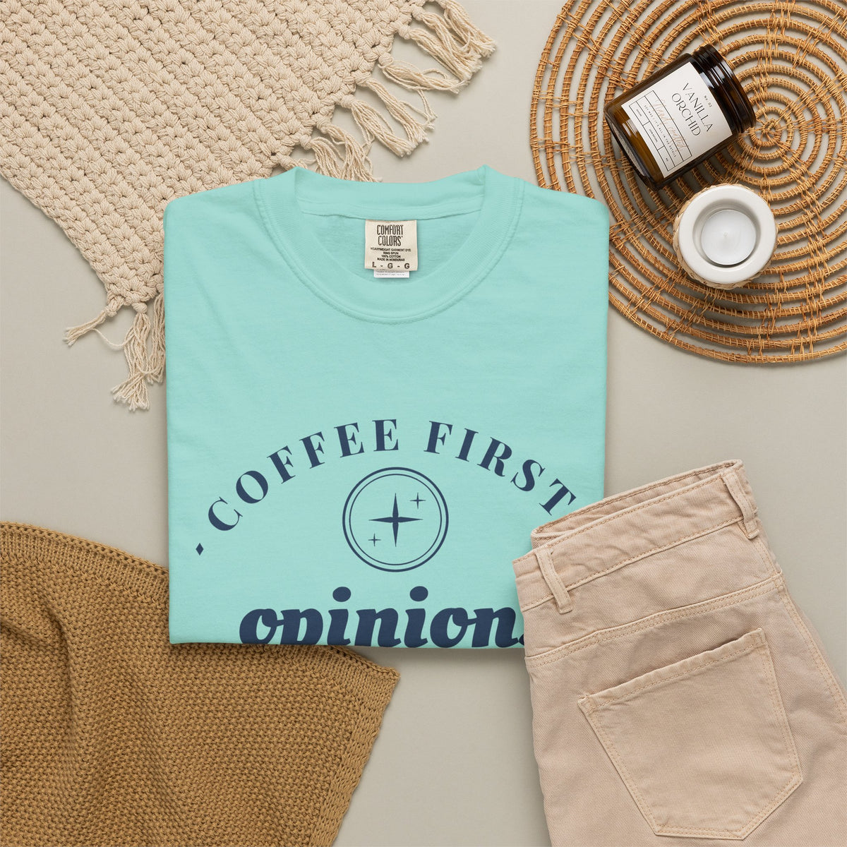 Coffee Lover Gift Shirt - Coffee First. Opinions After. Tee