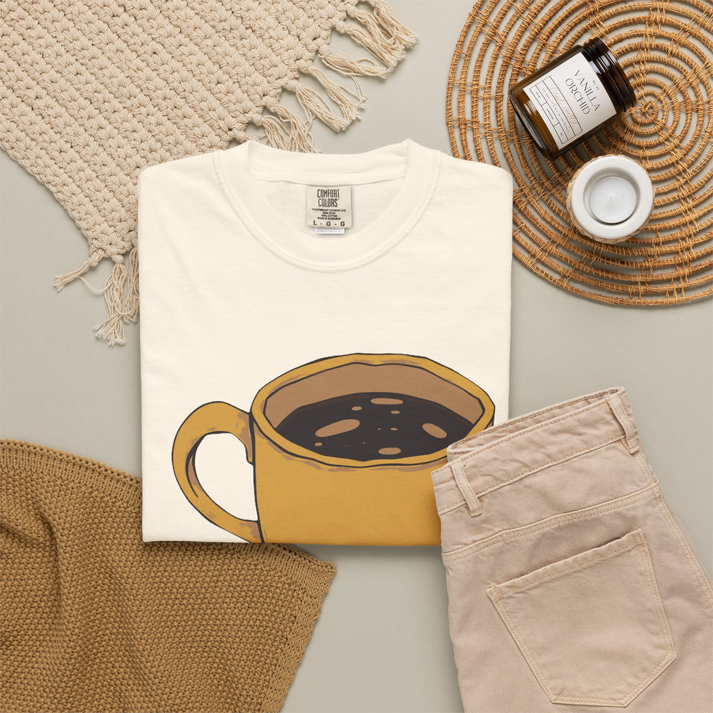 Coffee Lover Shirt - Strong Coffee Quiet Mornings Tee