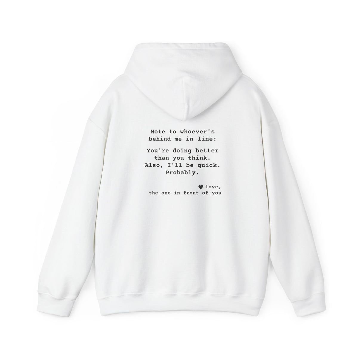 Kindness Back Print Hoodie - You're Doing Better Than You Think