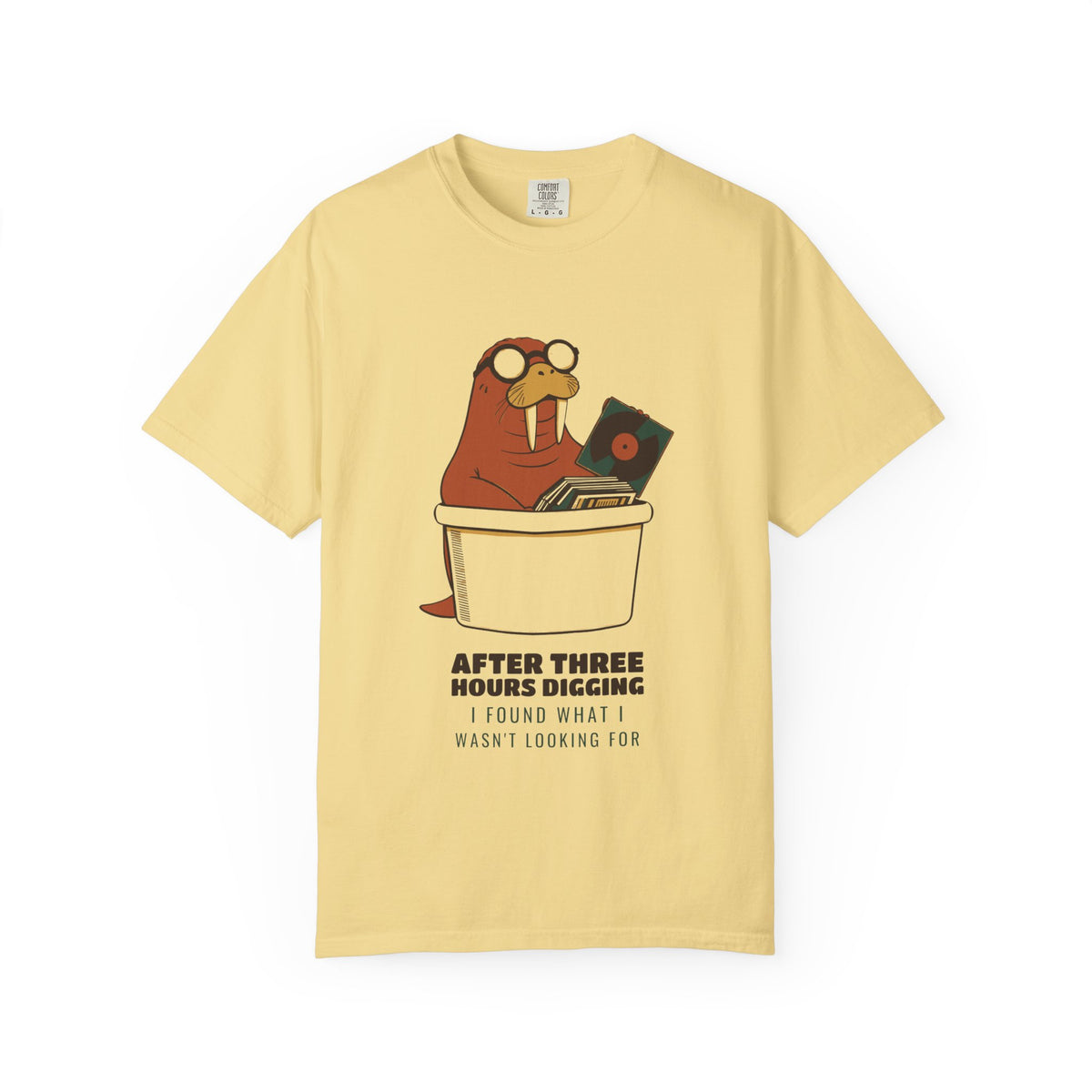 Vinyl Record Digging Tee - Walrus Finds Record