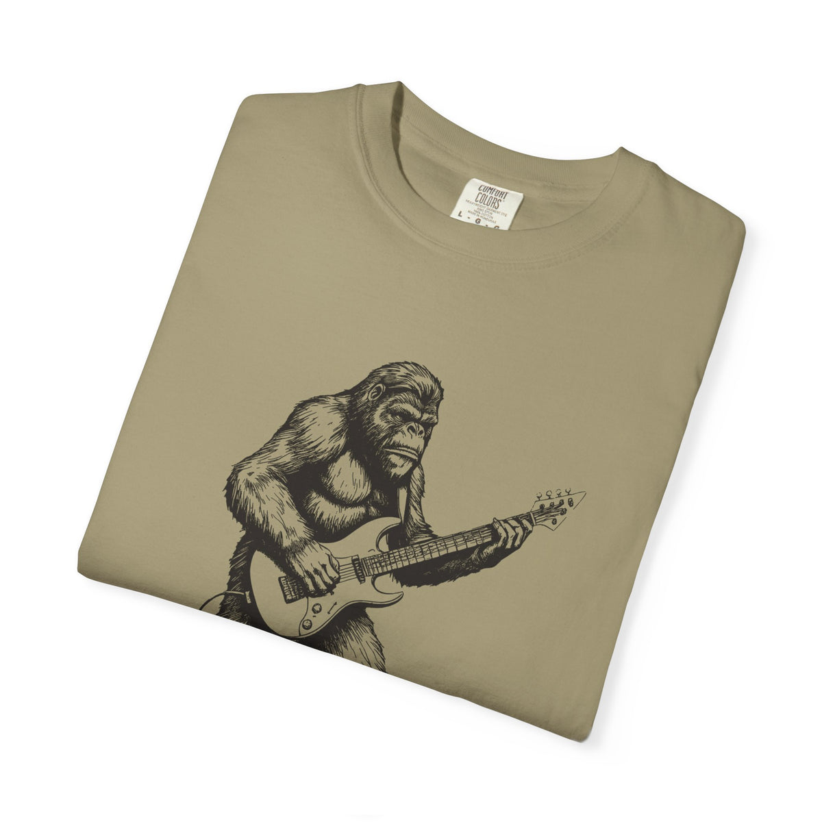 Sasquatch Shirt Funny Bigfoot Guitarist Cryptid Music Tee