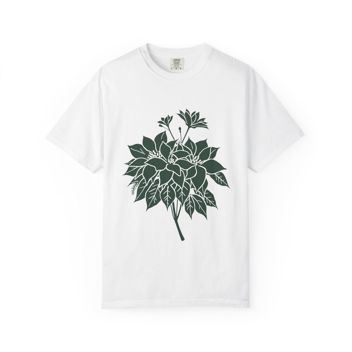 Botanical Illustration Christmas Shirt - Poinsettia Tee