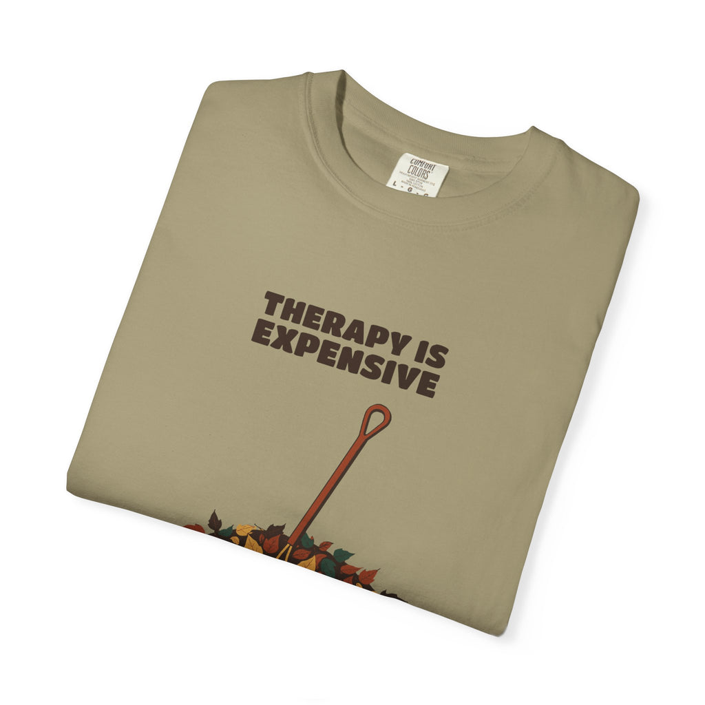 Men's Reluctant Gardener Fall Shirt - Therapy is Expensive Tee |