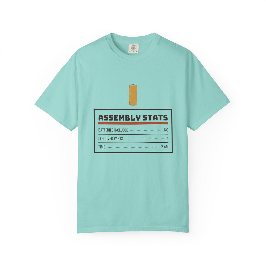Men's Dad Christmas Shirt - Assembly Stats Storybook Art Tee