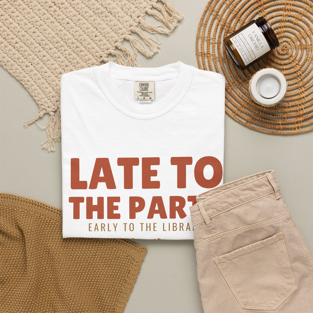 Book Lover Shirt - Late to the Party Early to the Library Tee