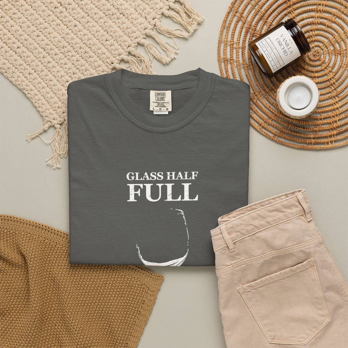 Glass Half Full for about a Minute Shirt Beer Drinker Tee