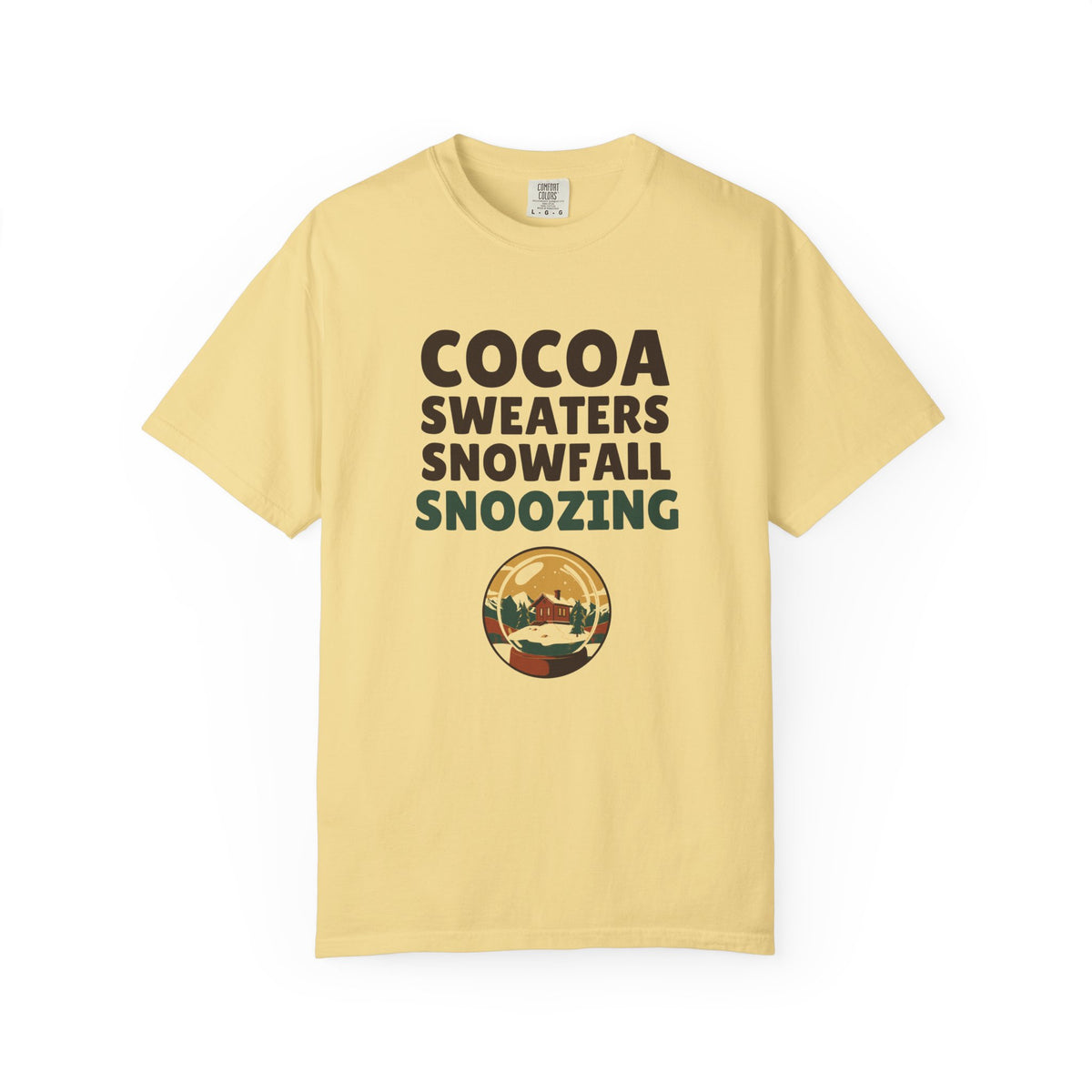 Cozy Christmas Shirt - Cocoa Sweaters Snowfall Snoozing Tee