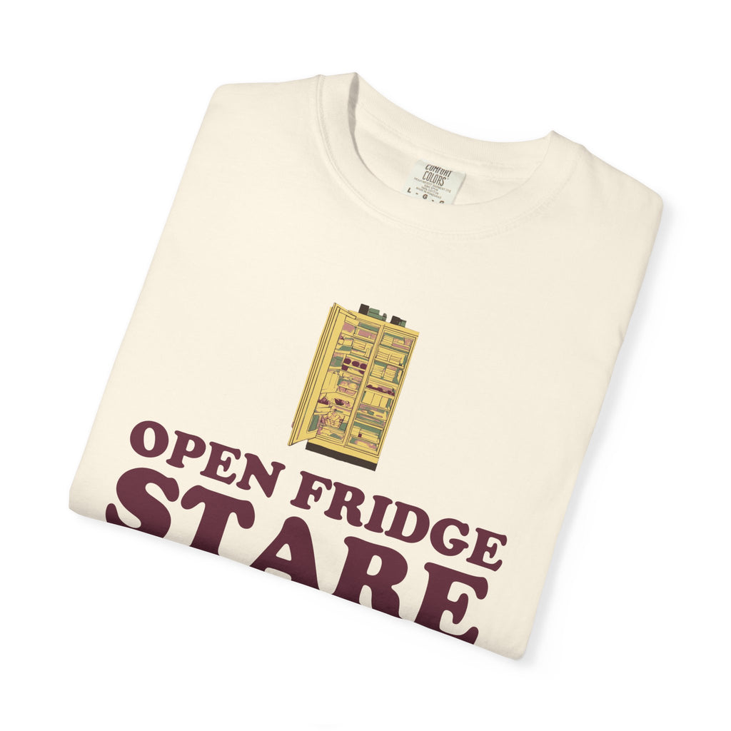 Funny Snack Lover Shirt - Open Fridge Stare Close Fridge Repeat