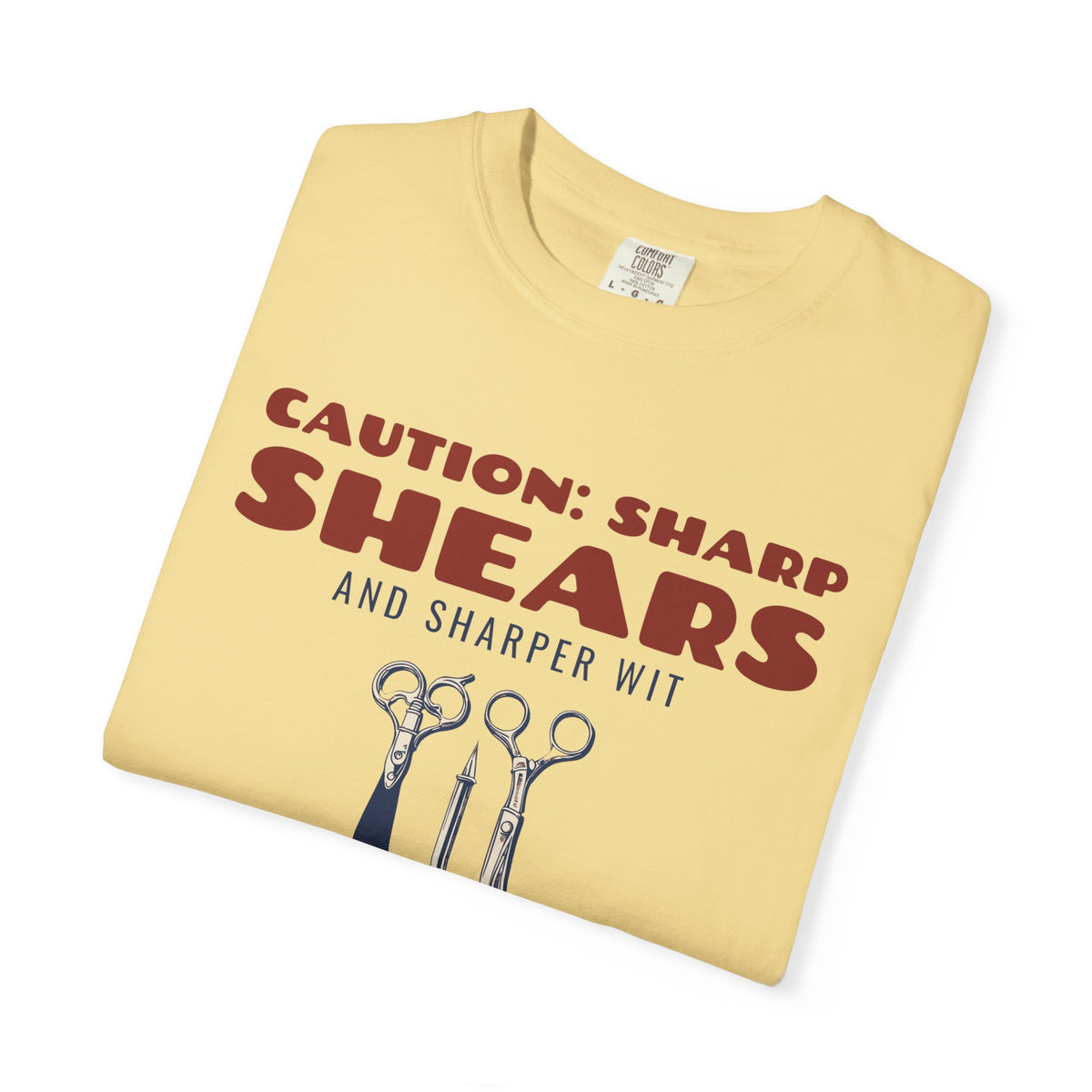 Funny Hairstylist Shirt - Caution: Sharp Shears and Sharper Wit