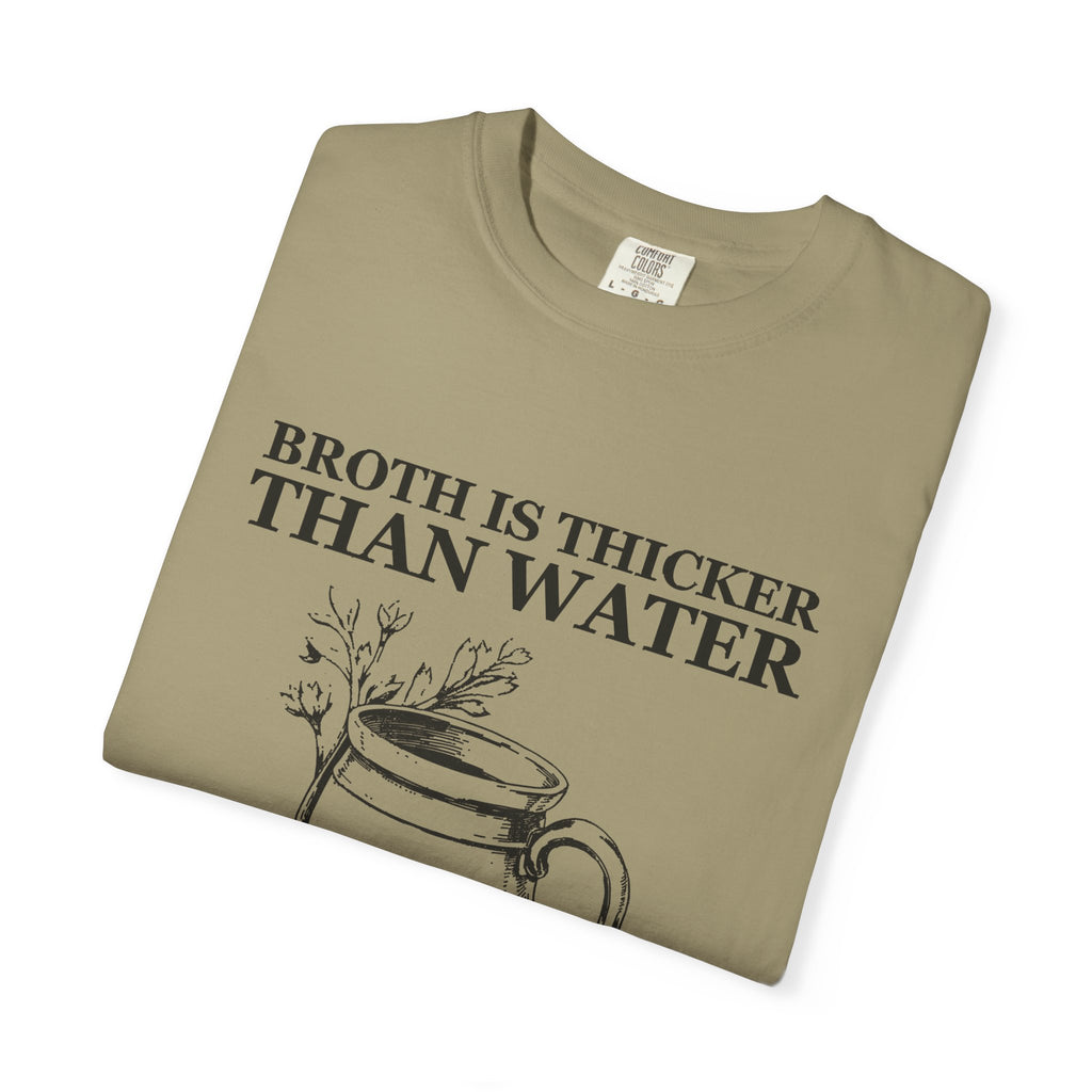 Dark Academia Foodie Fall Shirt - Broth Is Thicker Than Water Tee