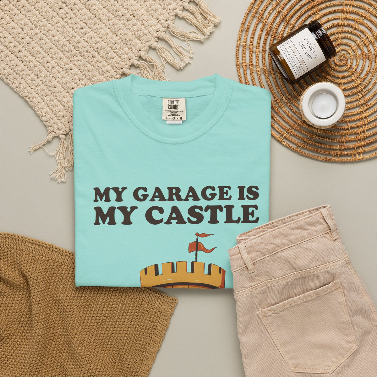Funny My Garage is My Castle Shirt - Dad Gift Tee