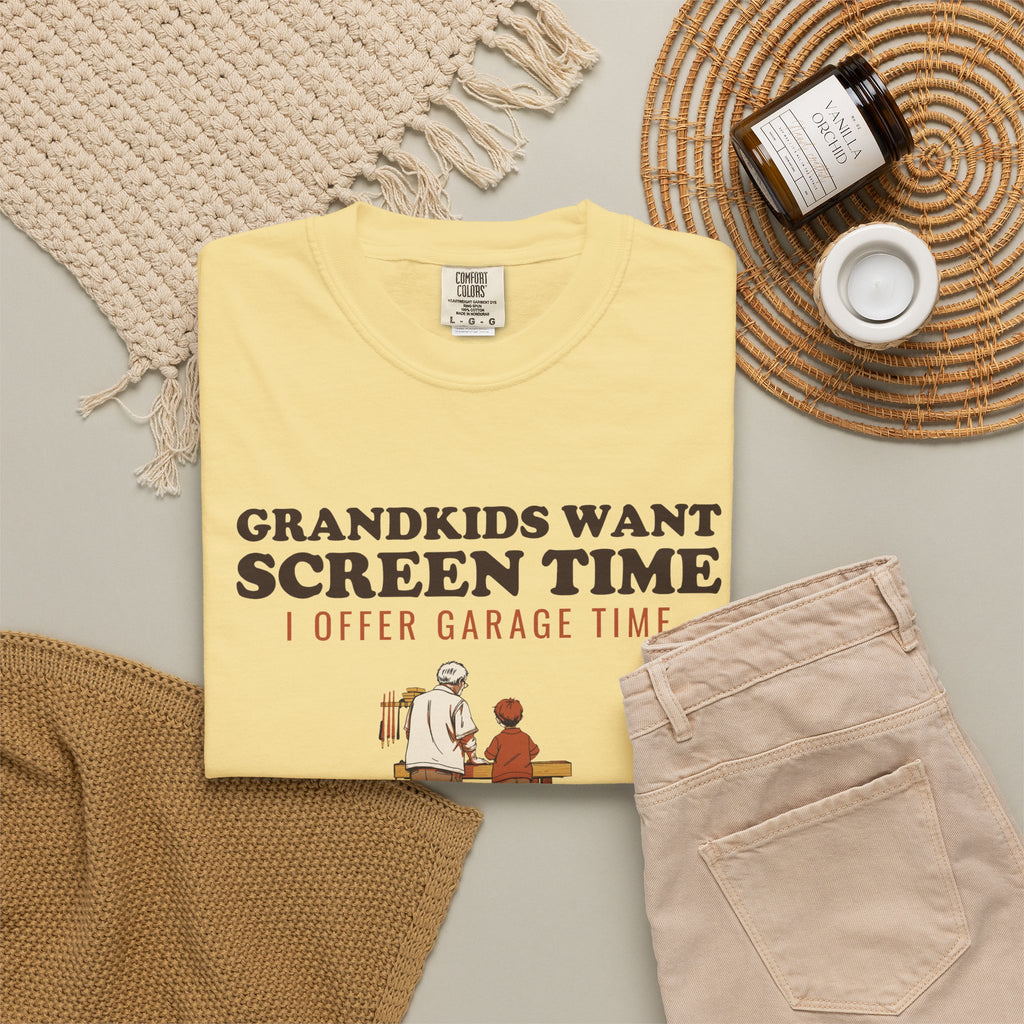 Grandkids Want Screen Time I Offer Garage Time Shirt Tee