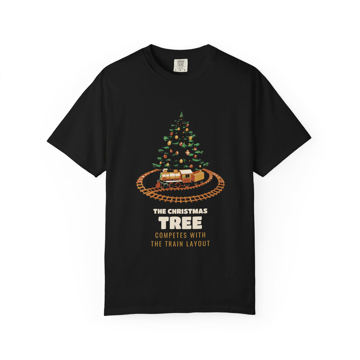 Model Train Christmas Shirt - The Tree Competes With the Layout Tee
