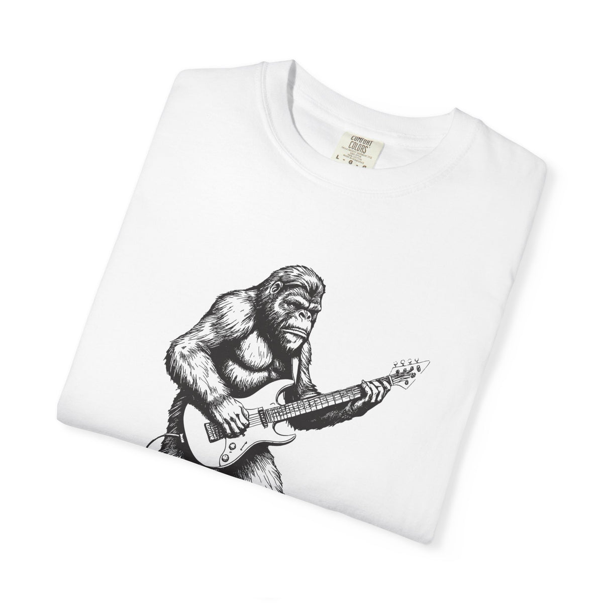Sasquatch Shirt Funny Bigfoot Guitarist Cryptid Music Tee