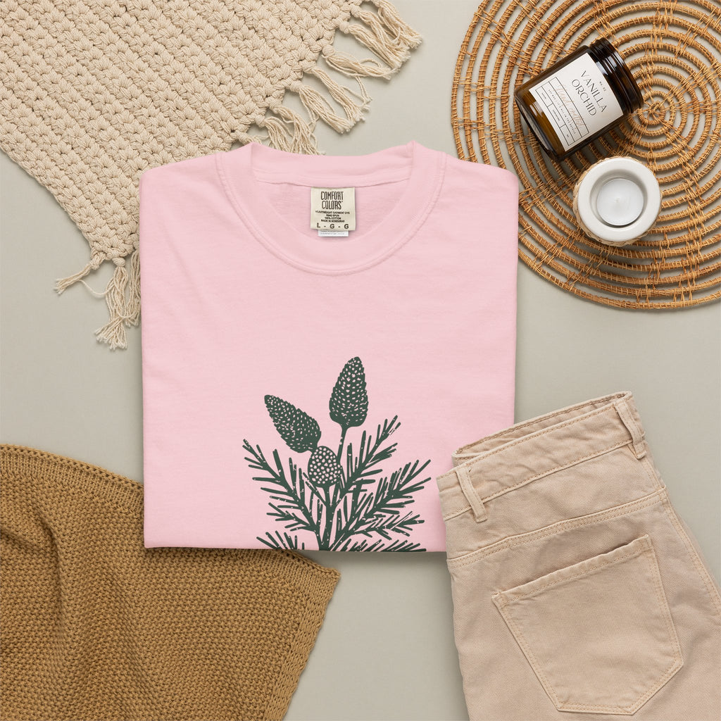 Funny Pine and Cone Shirt - Forest Imagery Winter Gift Tee