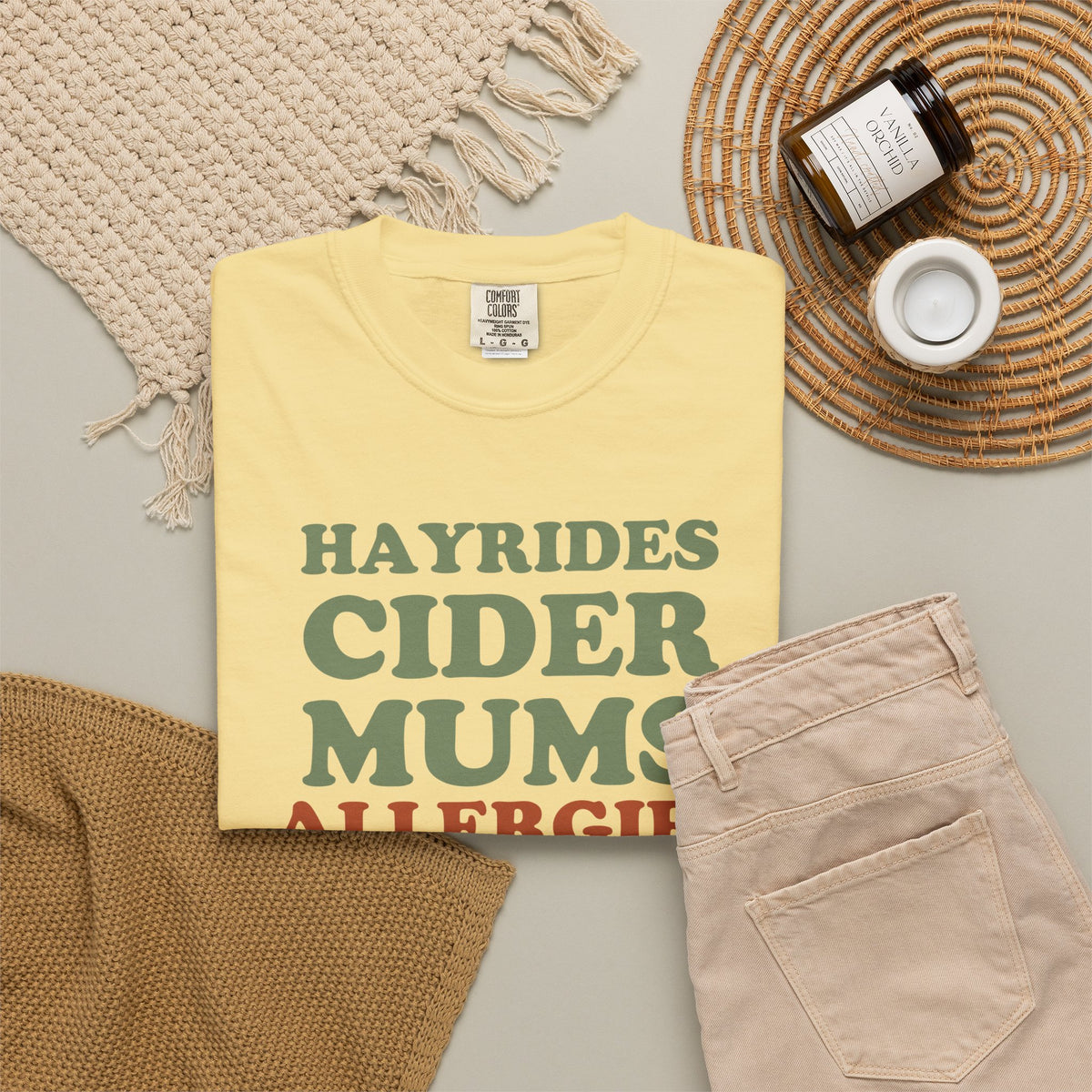 Allergy Sufferer Fall Shirt - Hayrides Cider Mums Allergies Tee