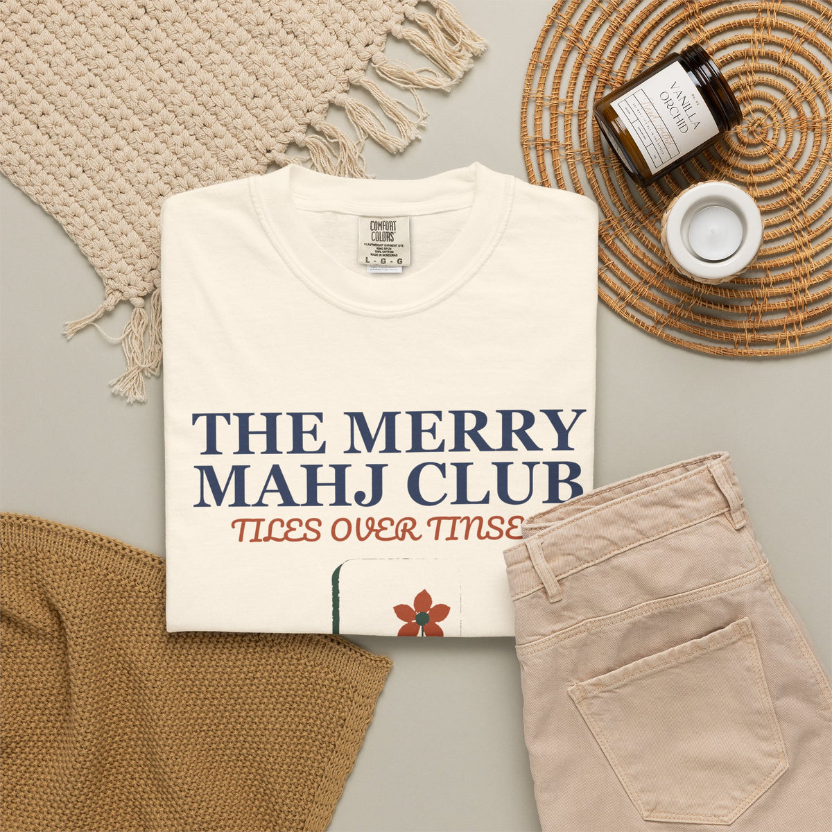 Mahjong Christmas Shirt - The Merry Mahj Club Tiles Over Tinsel