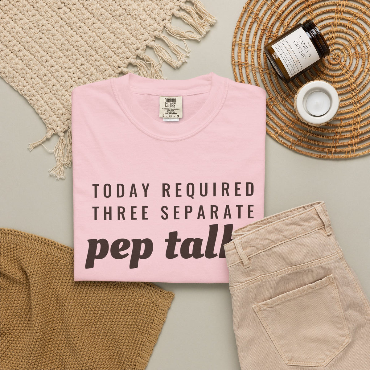 Parent Gift Shirt - Today Required Three Separate Pep Talks Tee