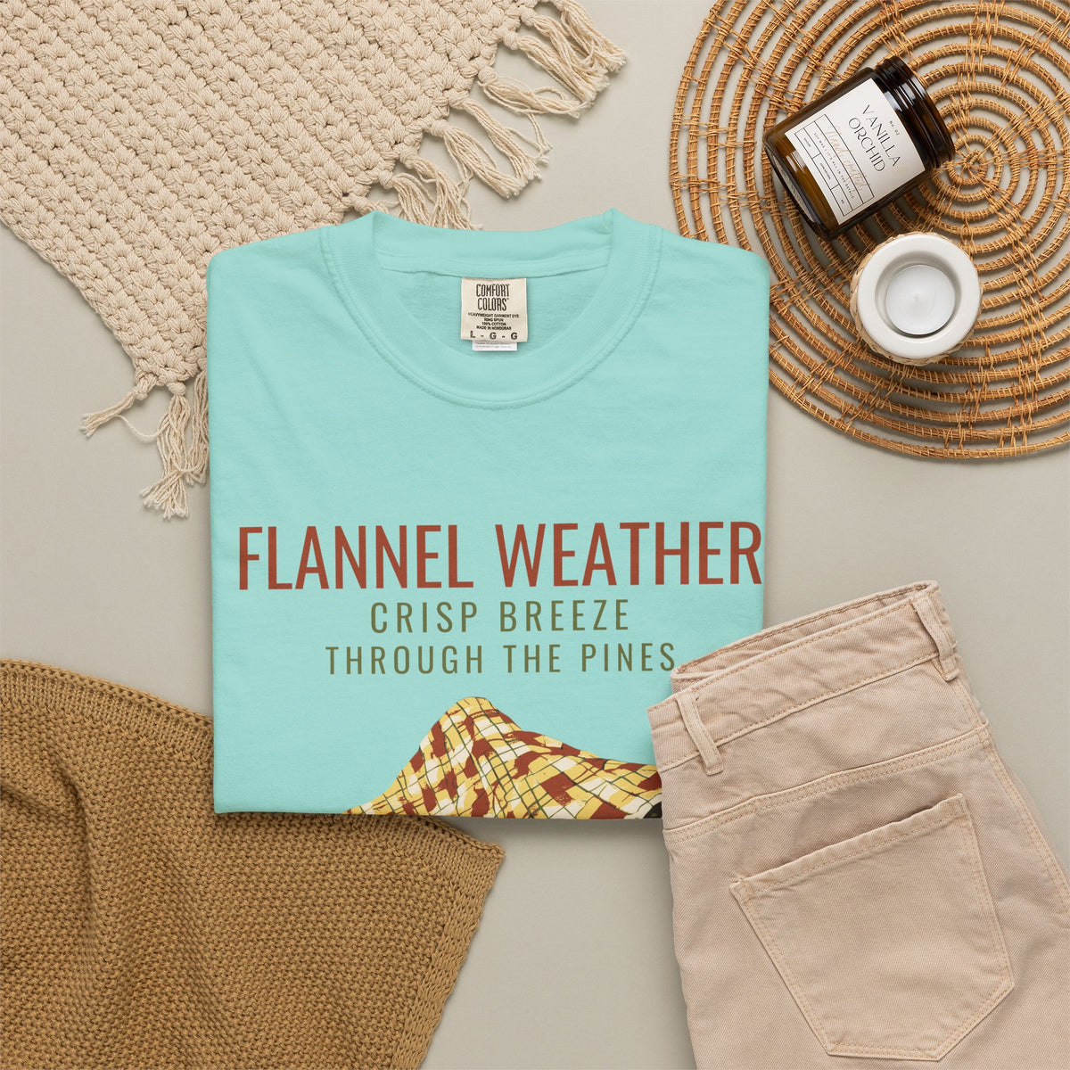 Fall Cabin Shirt - Flannel Weather Crisp Breeze Through the Pines