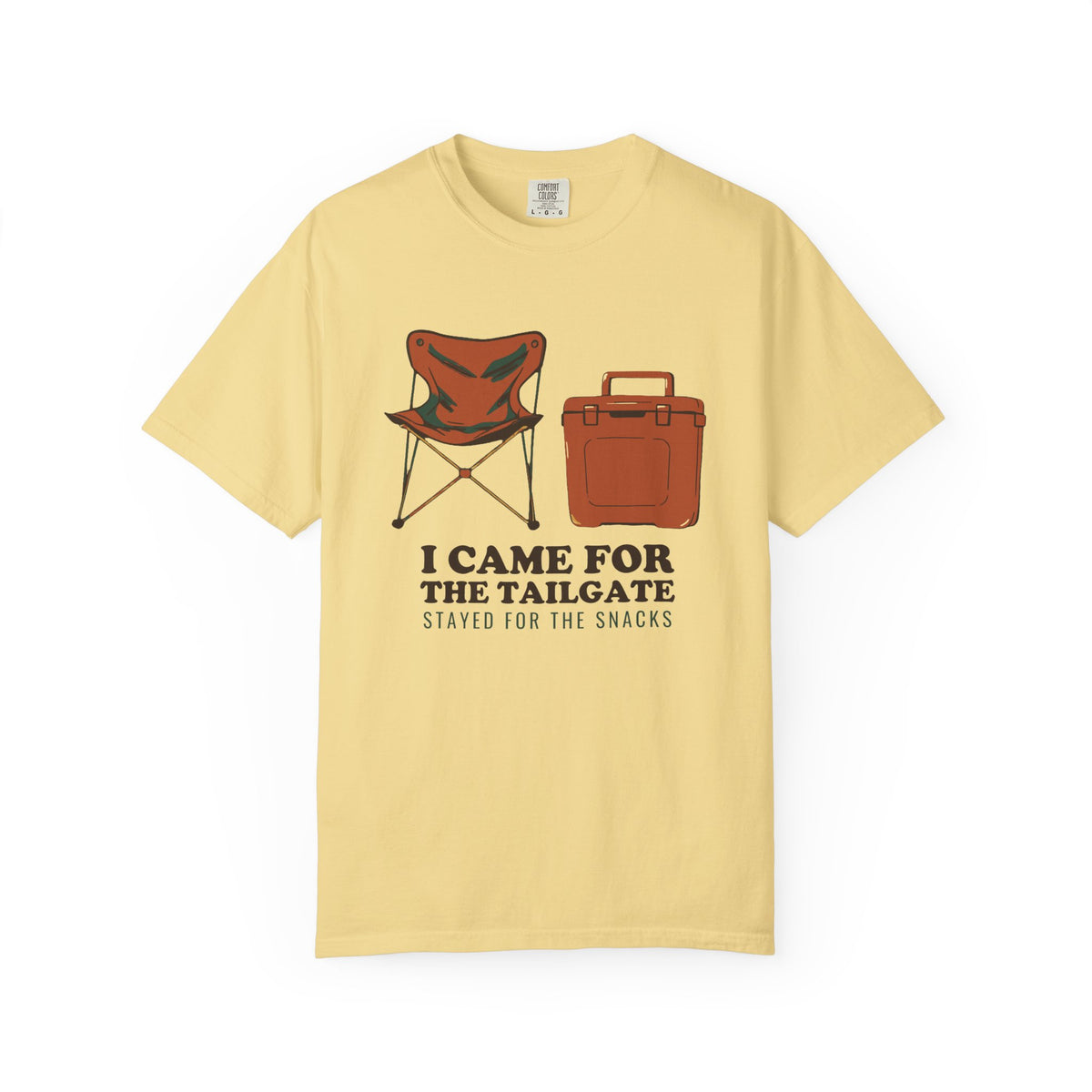 Tailgate Snacks Tee - Retro Camping Chair Cooler Graphic