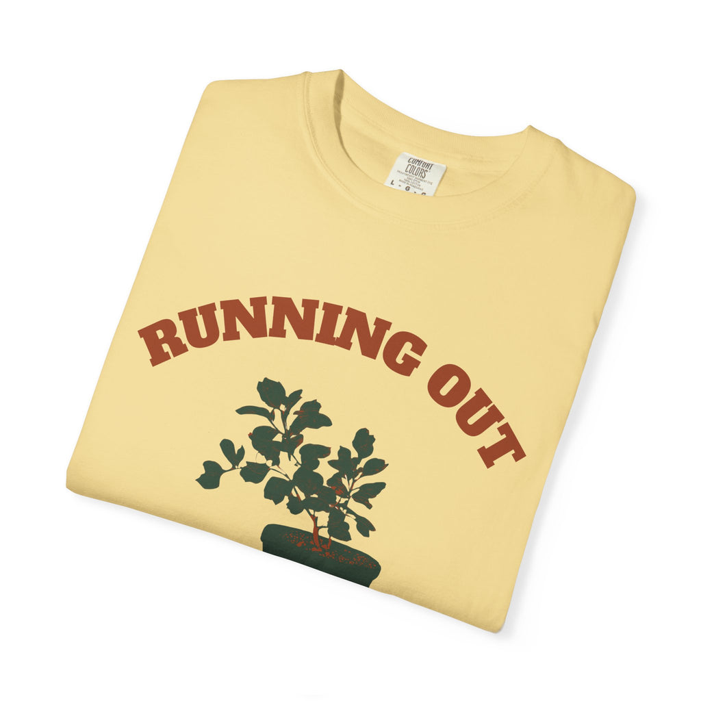 Funny Herb Gardener Shirt - Running Out of Thyme Pun Tee for Gardeners