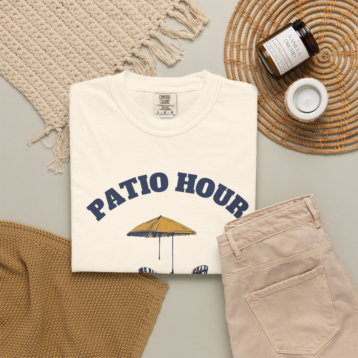 Beach Bar Goers Shirt - Patio Hour Citrus Slice and Chilled Rim Tee