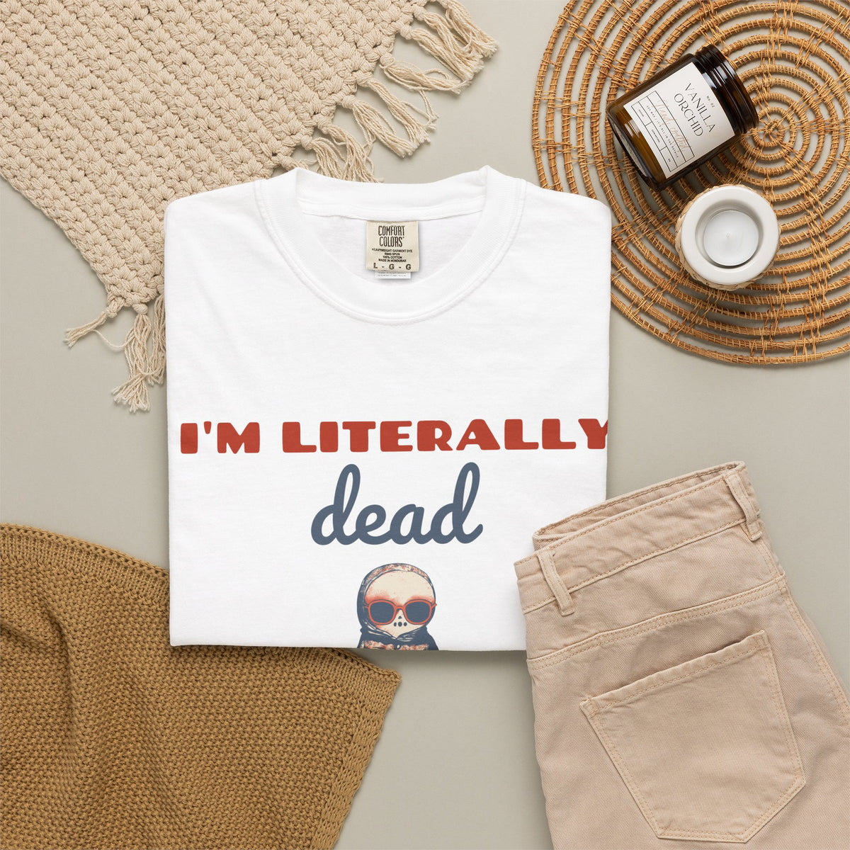 Skeleton Halloween Shirt - I'm Literally Dead Tee