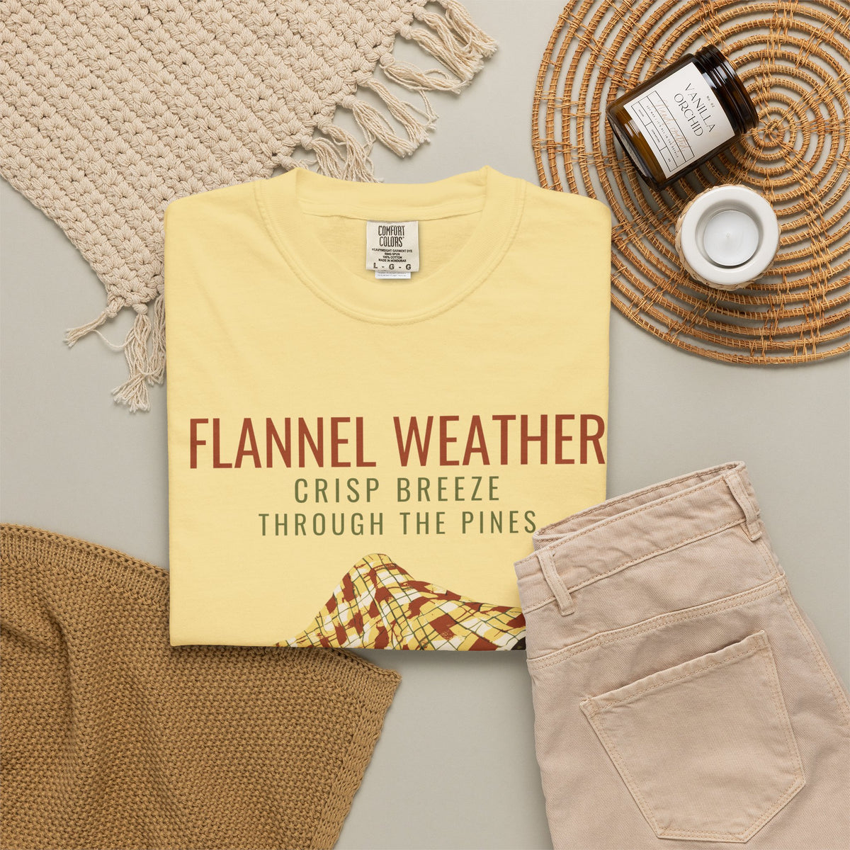Fall Cabin Shirt - Flannel Weather Crisp Breeze Through the Pines