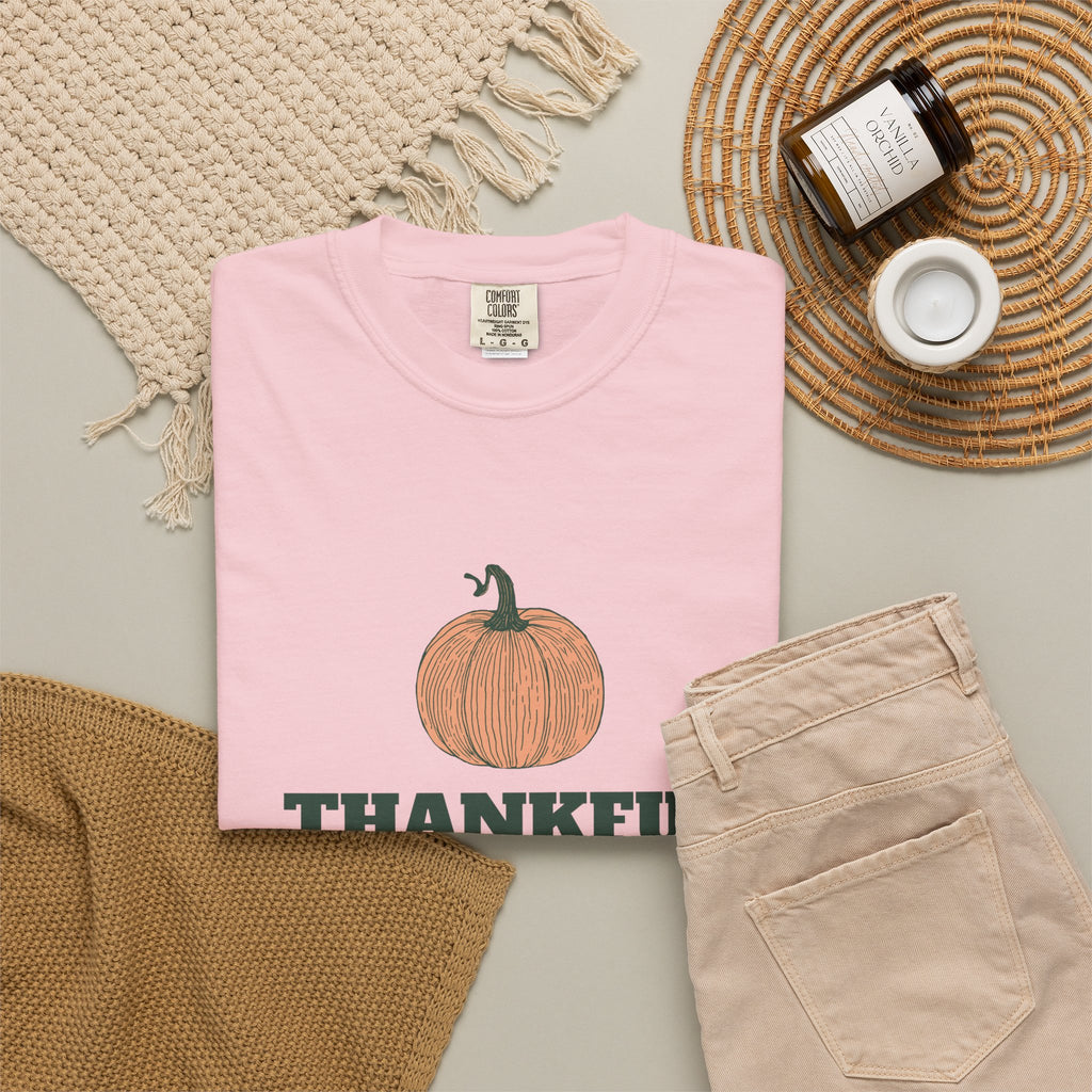 Thanksgiving Shirt - Thankful Grateful Exhausted Tee