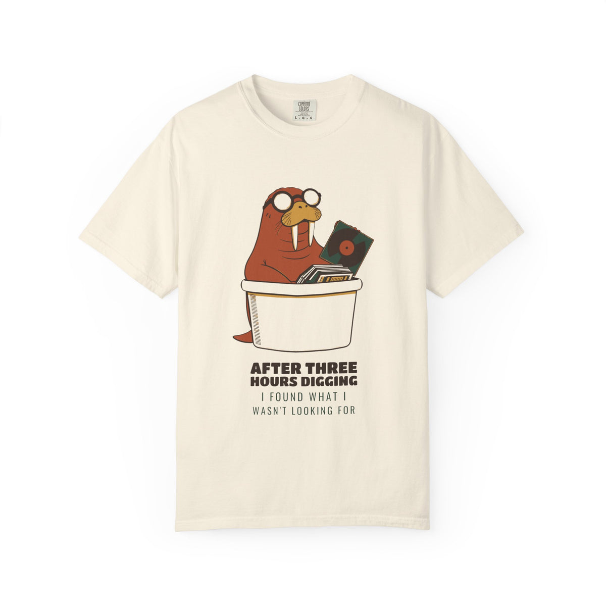 Vinyl Record Digging Tee - Walrus Finds Record