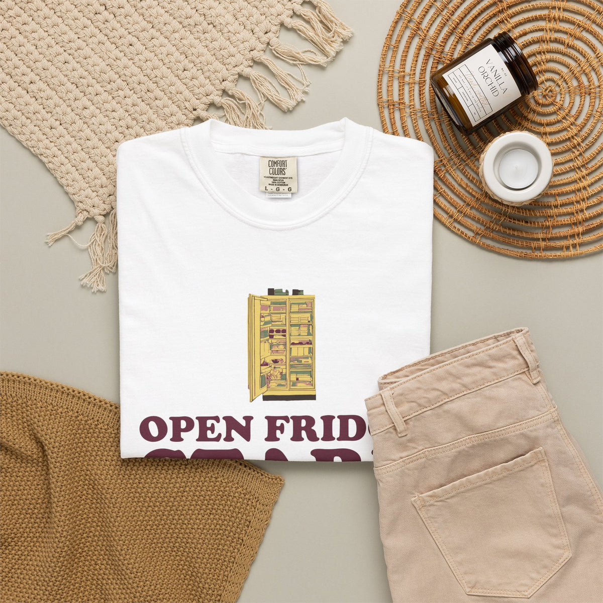 Funny Snack Lover Shirt - Open Fridge Stare Close Fridge Repeat