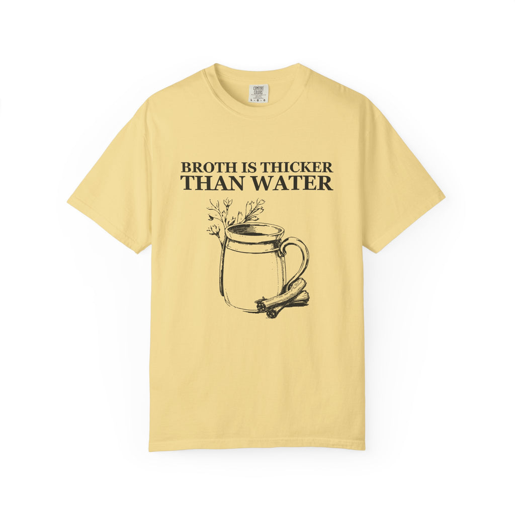 Dark Academia Foodie Fall Shirt - Broth Is Thicker Than Water Tee