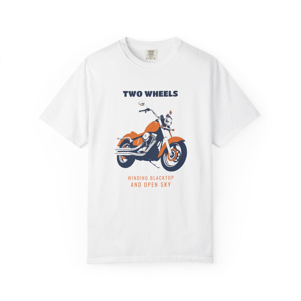 Motorcycle Rider Shirt - Two Wheels Winding Blacktop and Open Sky Tee