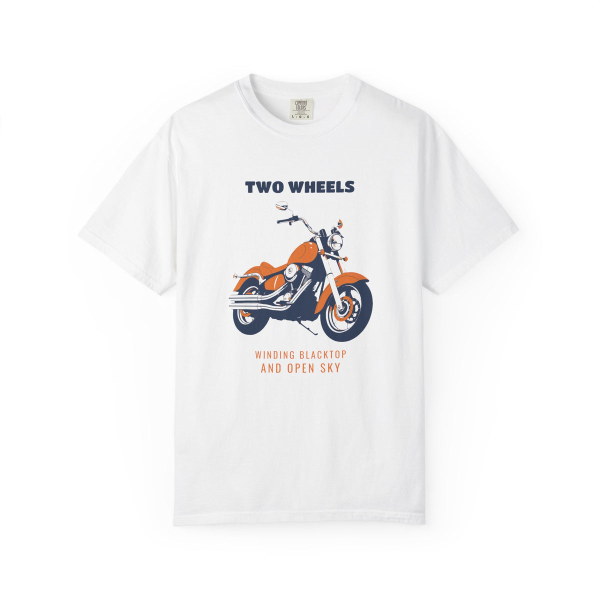 Motorcycle Rider Shirt - Two Wheels Winding Blacktop and Open Sky Tee