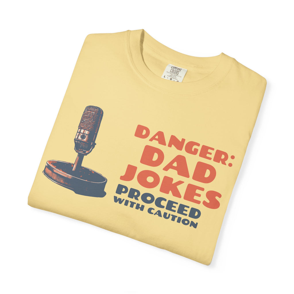 Dad Jokes Caution Shirt - Danger: Dad Jokes Proceed with Caution