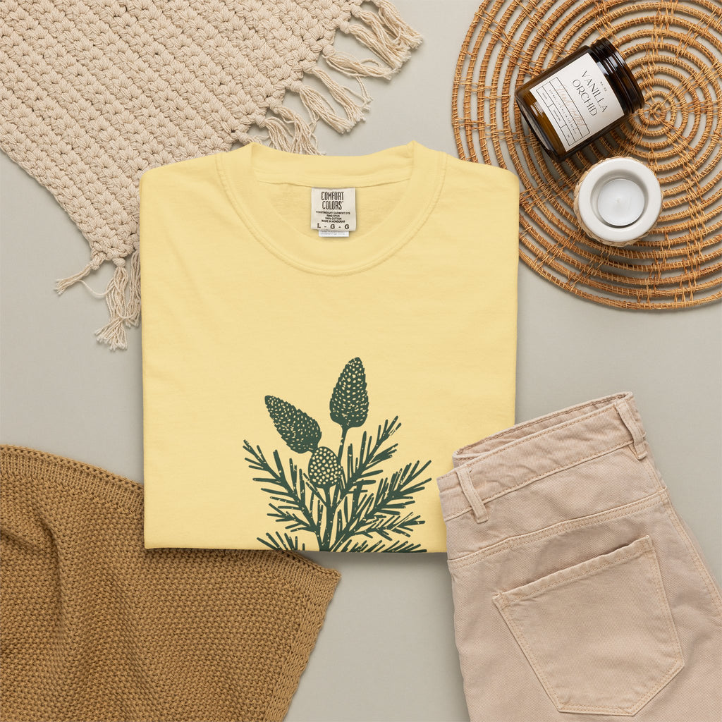 Funny Pine and Cone Shirt - Forest Imagery Winter Gift Tee