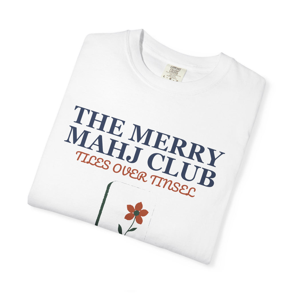 Mahjong Christmas Shirt - The Merry Mahj Club Tiles Over Tinsel