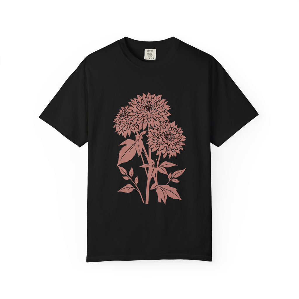 Botanical Illustration Fall Shirt - Dahlia Season Tee