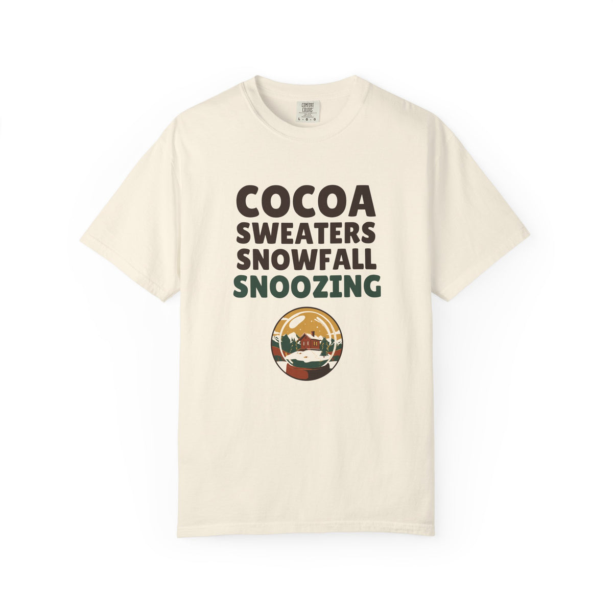 Cozy Christmas Shirt - Cocoa Sweaters Snowfall Snoozing Tee