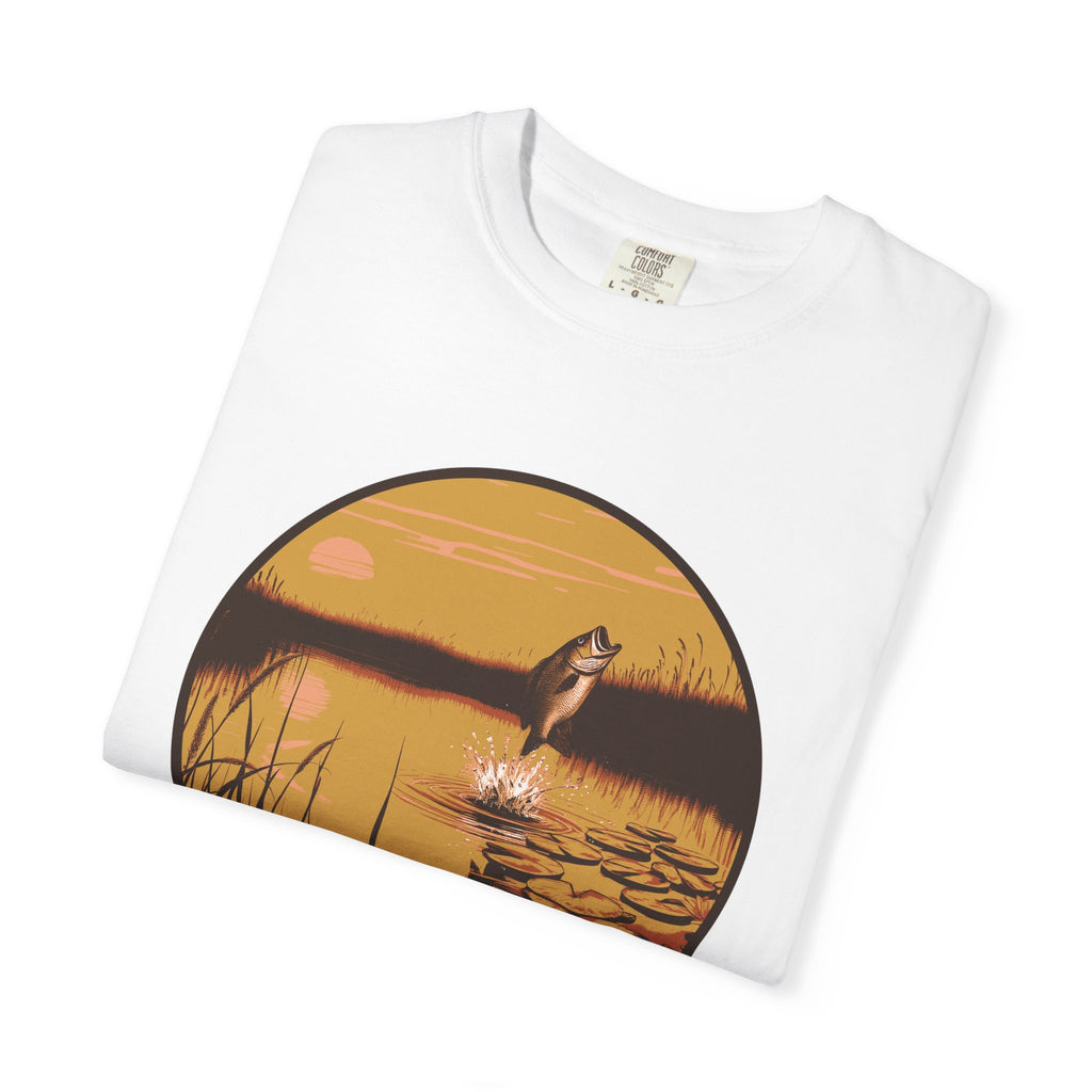Bass Fishing Shirt - Bass Pond Wildflowers Tee