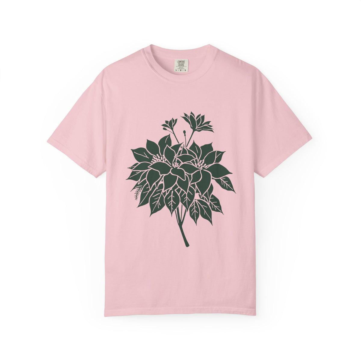 Botanical Illustration Christmas Shirt - Poinsettia Tee