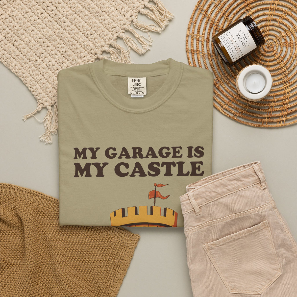 Funny My Garage is My Castle Shirt - Dad Gift Tee