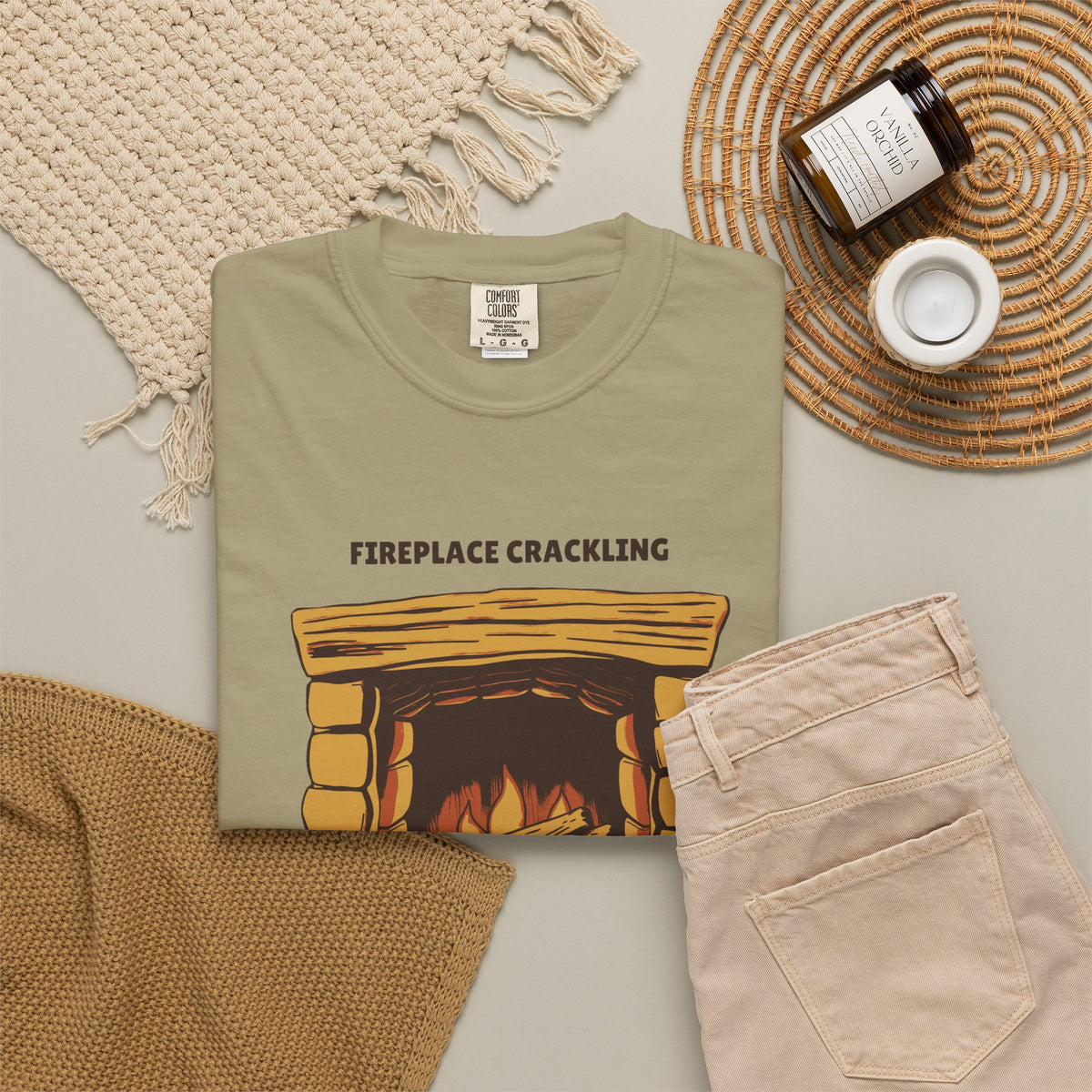 Homebody Shirt - Fireplace Crackling the Rest Can Wait Till Monday