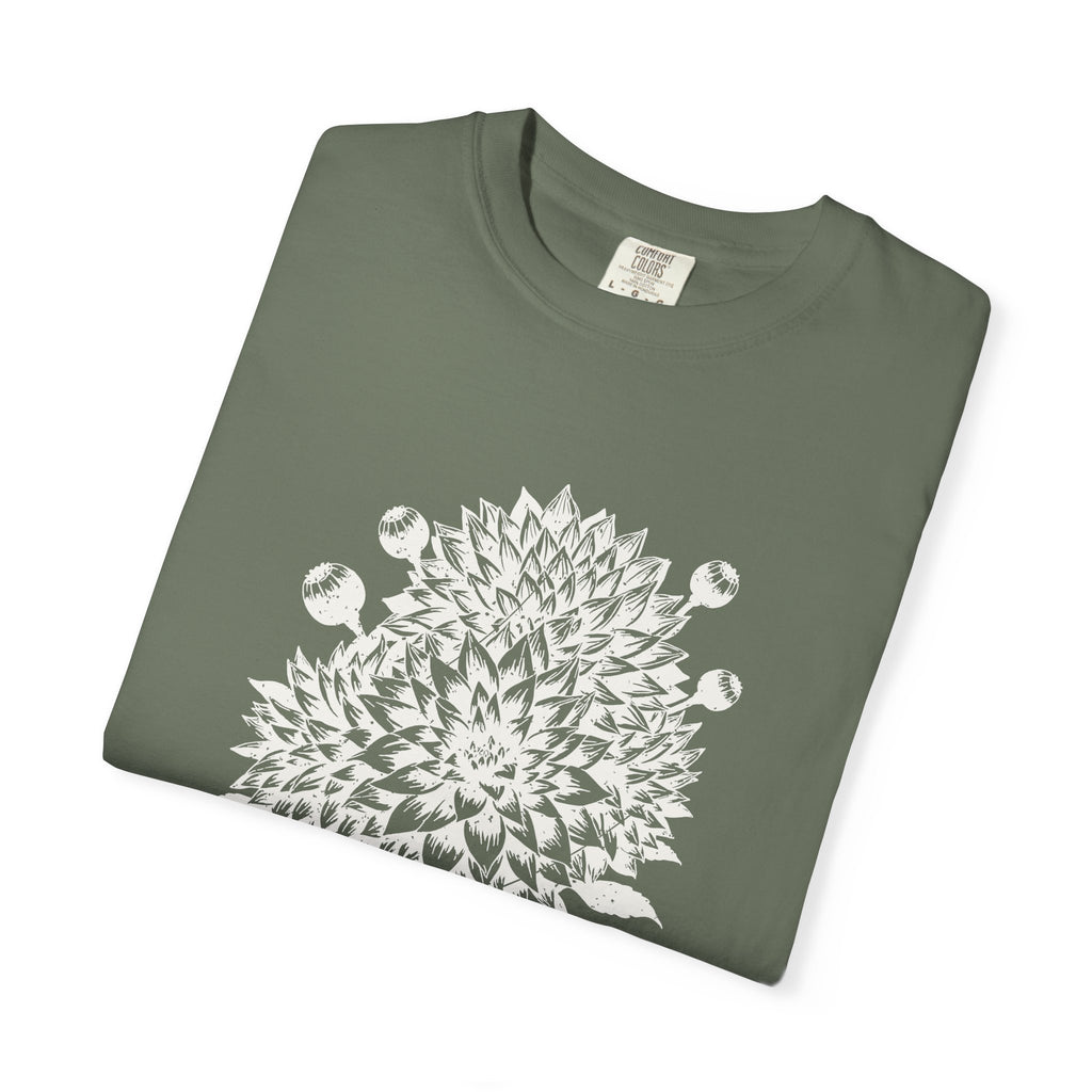 Dahlia Season Shirt Botanical Print Fan Fall Tee
