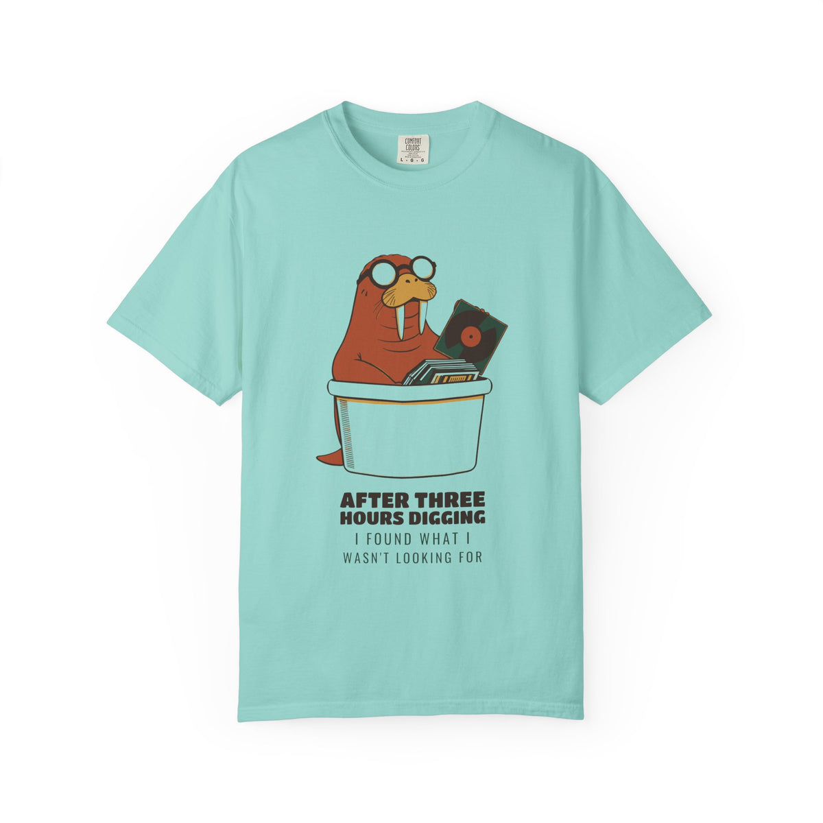 Vinyl Record Digging Tee - Walrus Finds Record